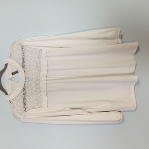 Plus Size White Top with Lace Super Soft